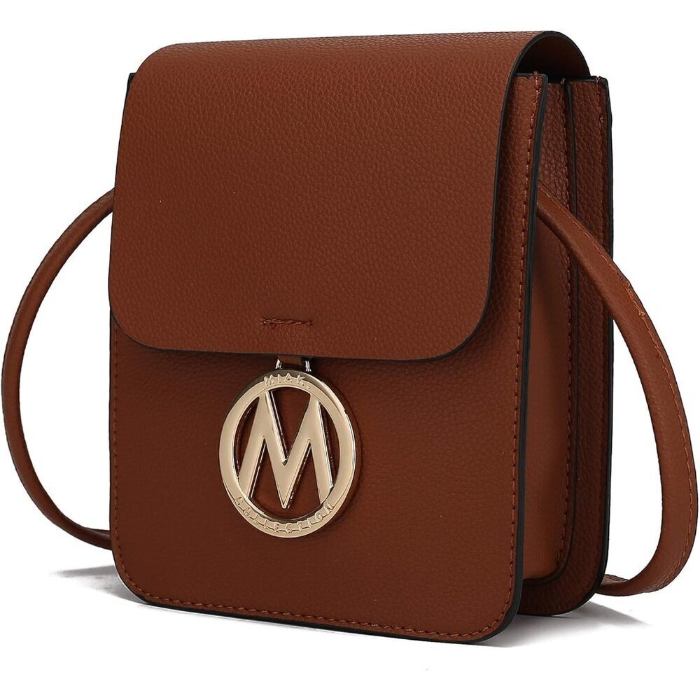 Small Vegan Leather Crossbody Bag for Women Phone Organizer Adjustable Strap